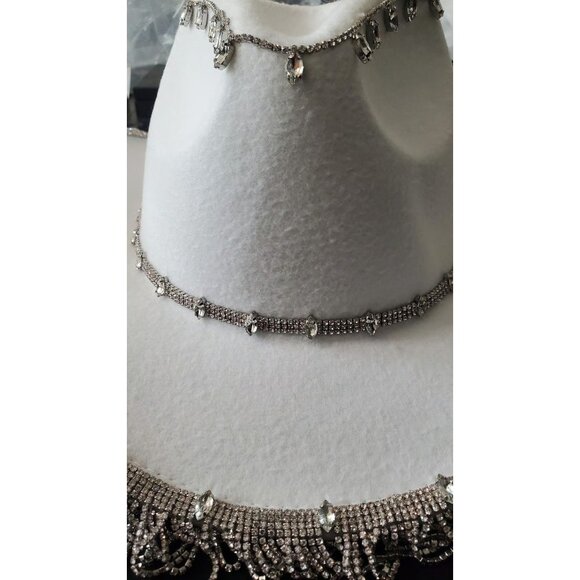 8 Other Reasons Rhinestone Cowboy Hat White Crystal